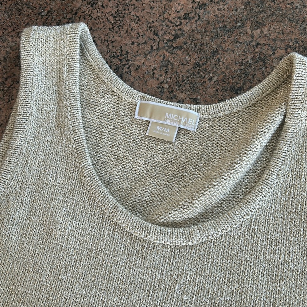 Michael Kors knitted golden top size M - Picture 1 of 4